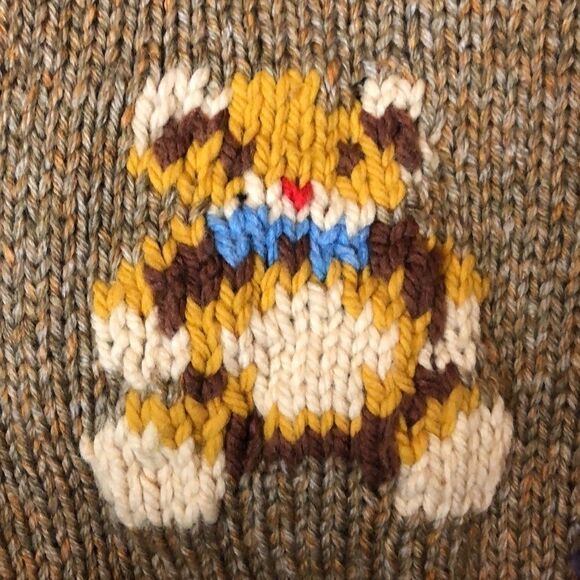 Vintage 1980’s Custom-made zip up knit sweater | One of a Kind Statement Piece - Picture 10 of 12